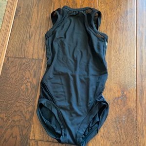 Company Five Dancewear Black banded leg leotard PA